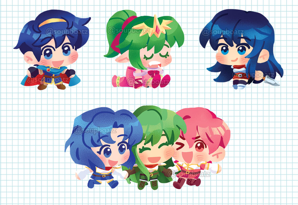 Lineless Super Gummy Chibis (Soft Shading)